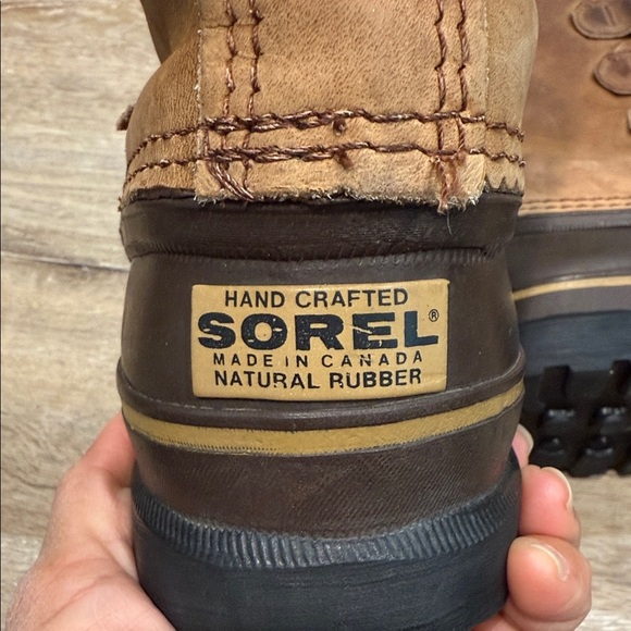 Vintage SOREL Caribou Shearling Boots W9.5/M8 Made in Canada Leather/Wool Lined - Picture 15 of 15